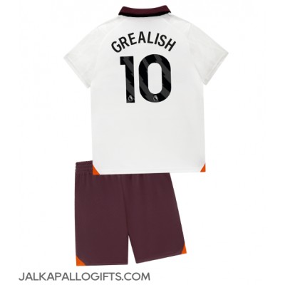 Manchester City Jack Grealish #10 Vieras Peliasu Lasten 2023-24 Lyhythihainen (+ Lyhyet housut)